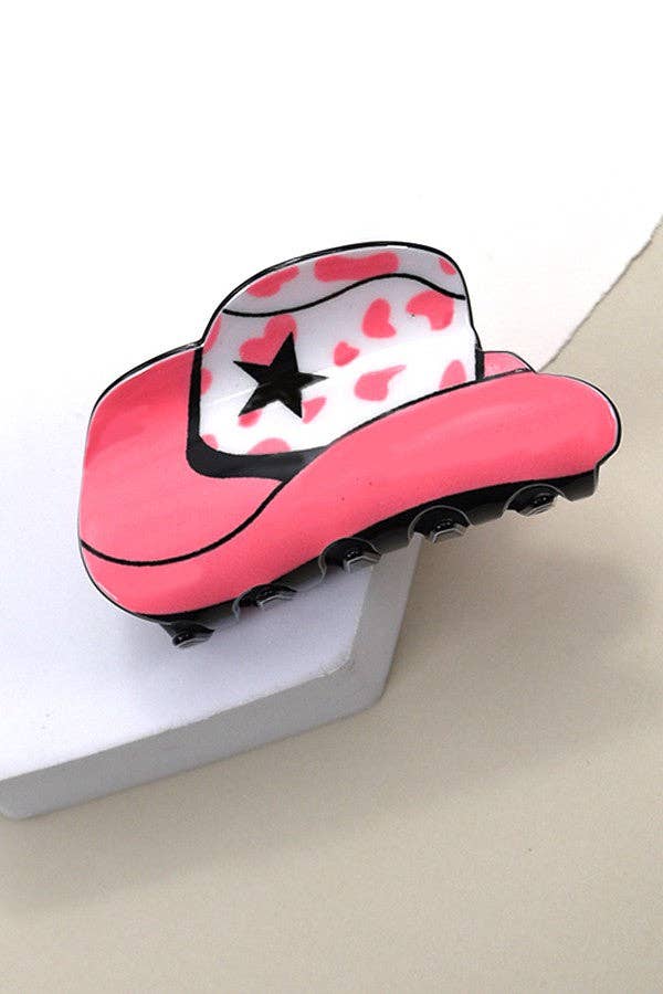 WESTERN COWGIRL HAT HAIR CLAW CLIPS