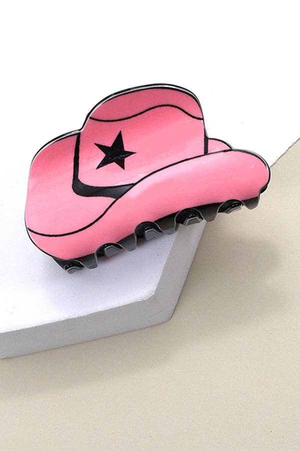 WESTERN COWGIRL HAT HAIR CLAW CLIPS