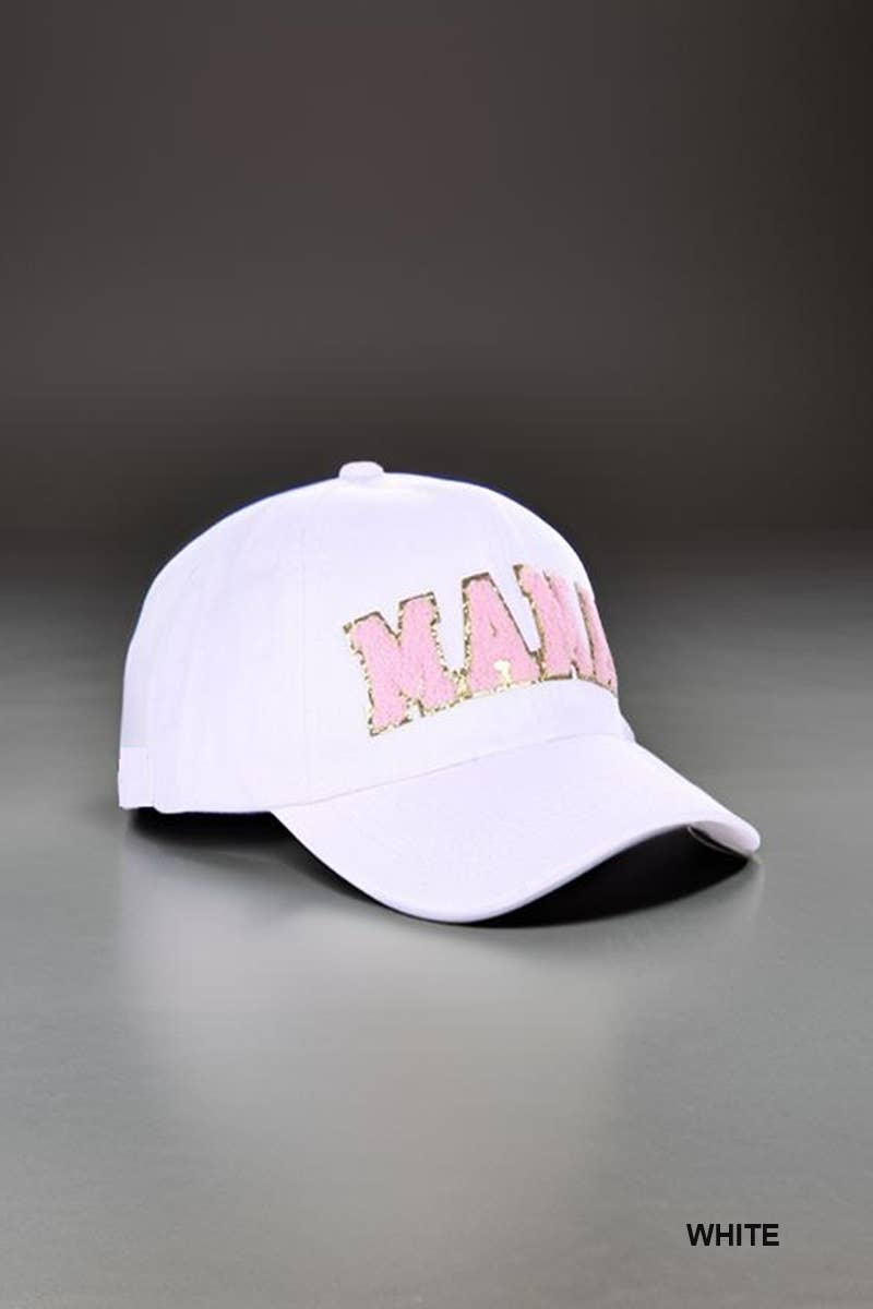 Mama Chenille Patch Cotton Baseball Cap Hat