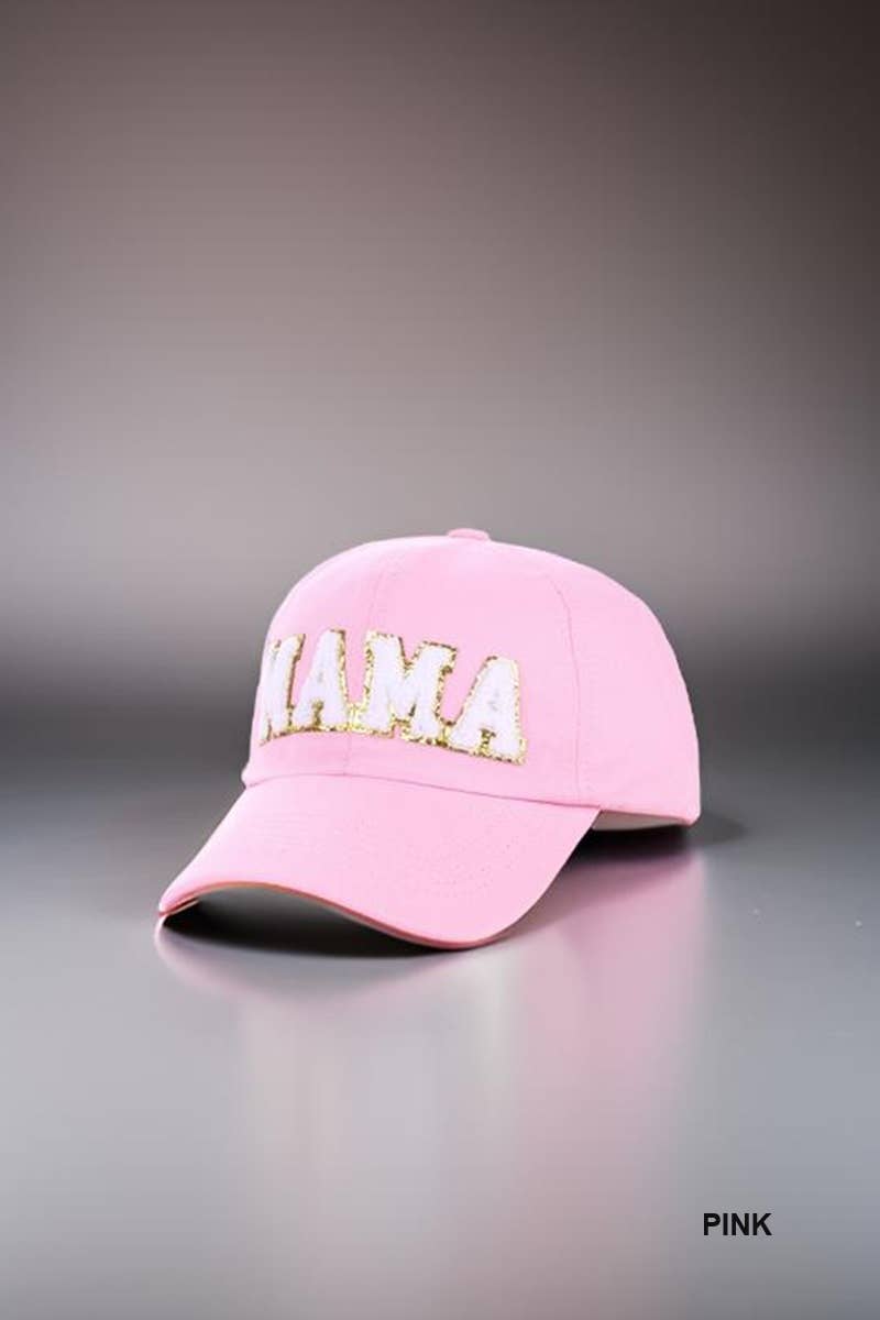 Mama Chenille Patch Cotton Baseball Cap Hat