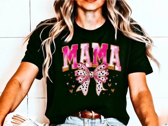 BRUSH STROKE MAMA WITH BOW
