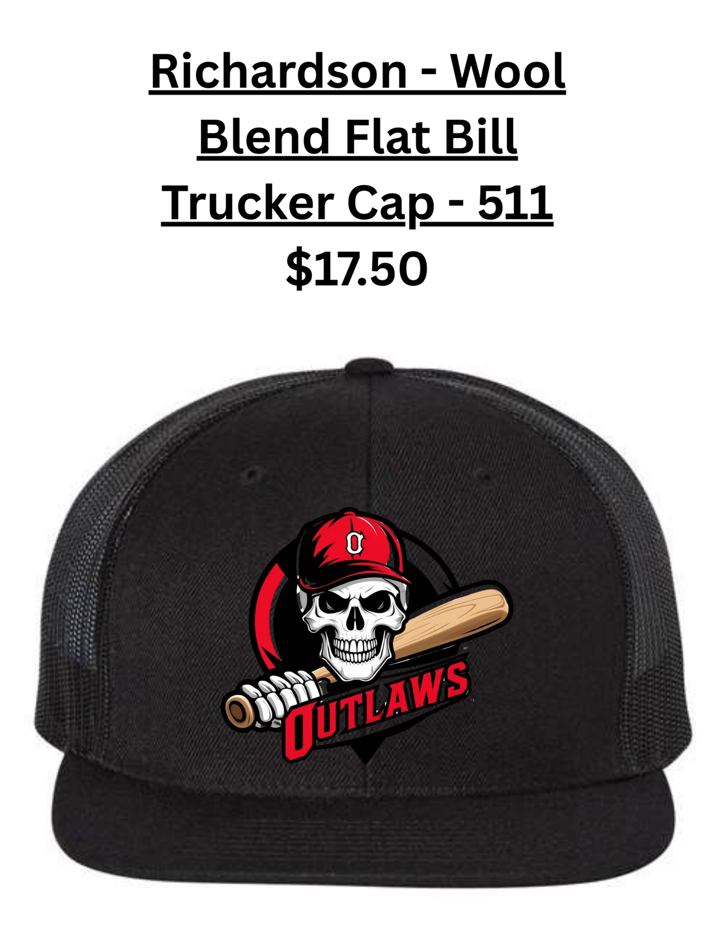 Richardson - Wool Blend Flat Bill Trucker Cap - 511