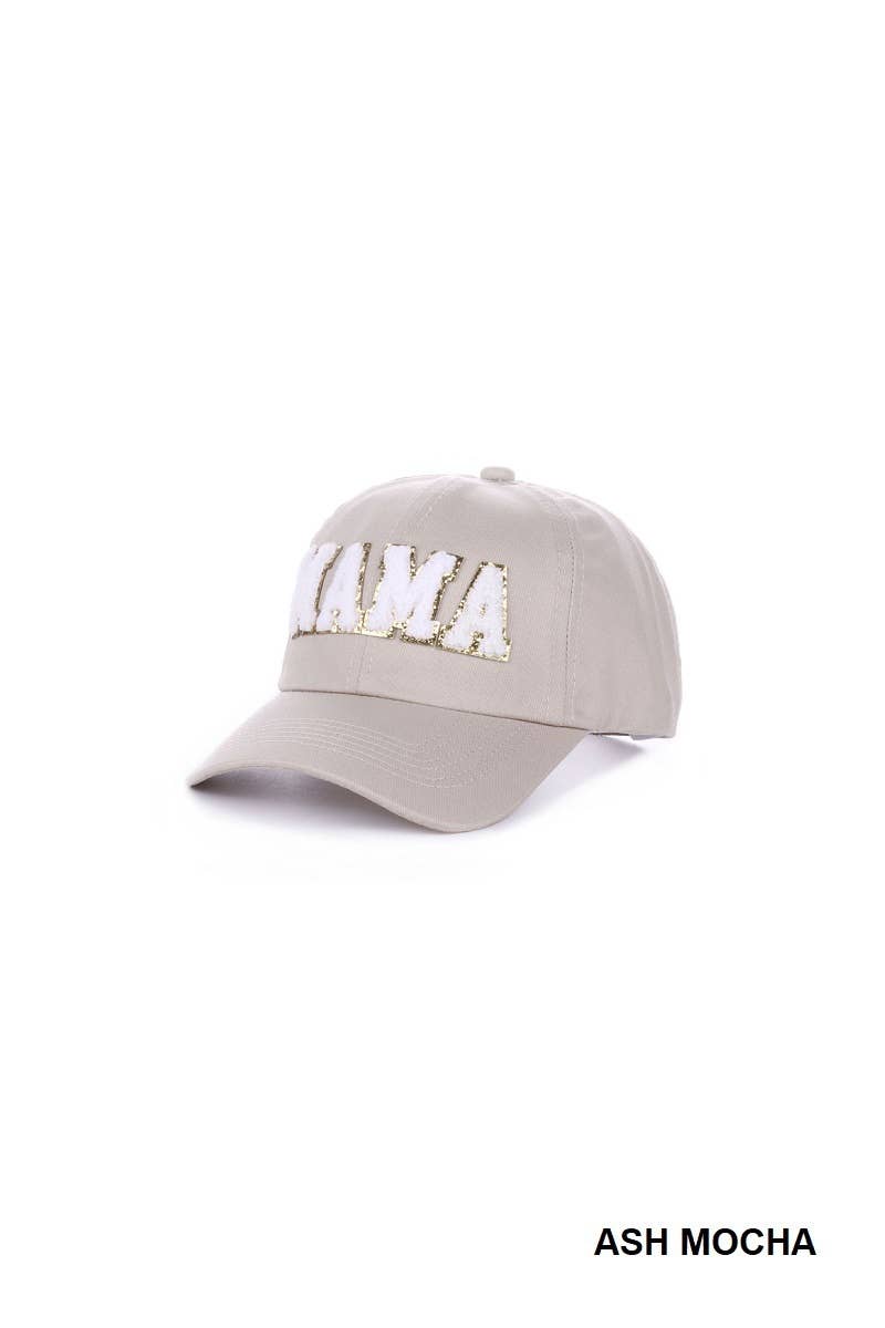 Mama Chenille Patch Cotton Baseball Cap Hat
