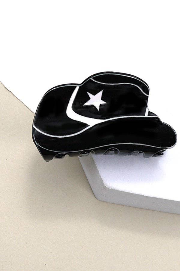 WESTERN COWGIRL HAT HAIR CLAW CLIPS