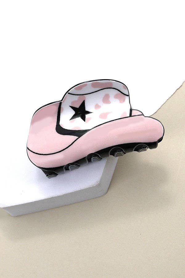 WESTERN COWGIRL HAT HAIR CLAW CLIPS