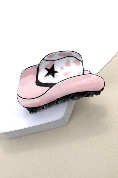 WESTERN COWGIRL HAT HAIR CLAW CLIPS