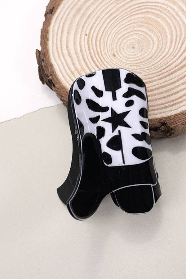 WESTERN COWGIRL BOOT HAIR CLAW CLIPS