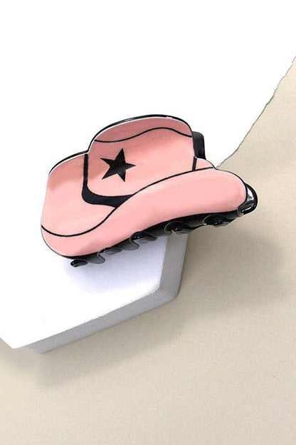 WESTERN COWGIRL HAT HAIR CLAW CLIPS