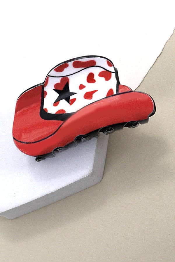 WESTERN COWGIRL HAT HAIR CLAW CLIPS