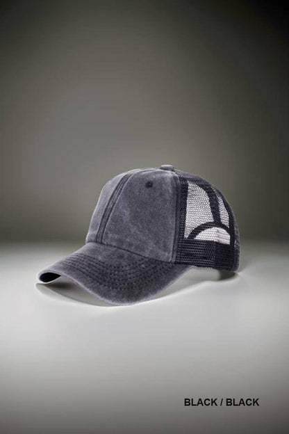 "..Washed Trucker Hat Baseball cap