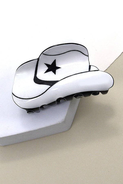 WESTERN COWGIRL HAT HAIR CLAW CLIPS