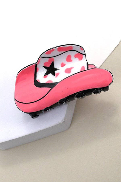WESTERN COWGIRL HAT HAIR CLAW CLIPS