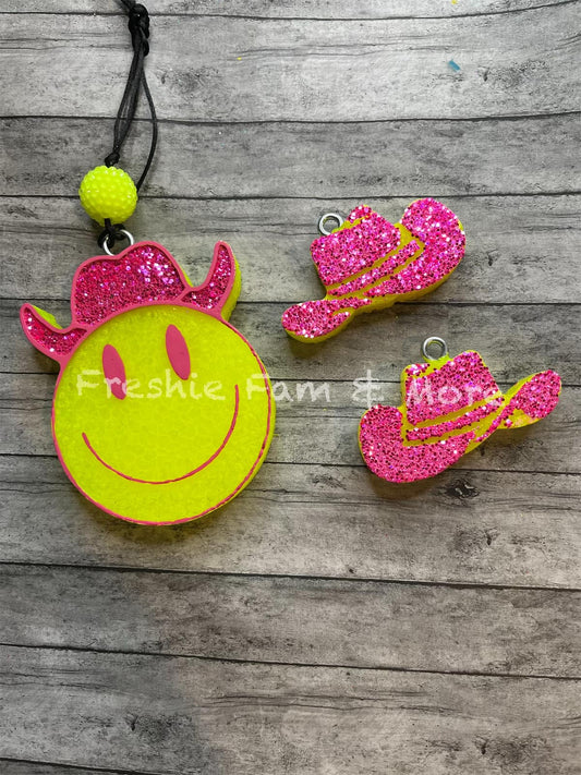 SMILE WITH COWBOY HAT & VENT CLIP SET