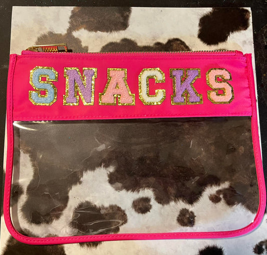 CLEAR CUSTOM TRAVEL BAG-LETTERING INCLUDED