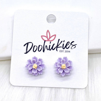 12mm Spring Wildflower Dayzz Studs -Earrings