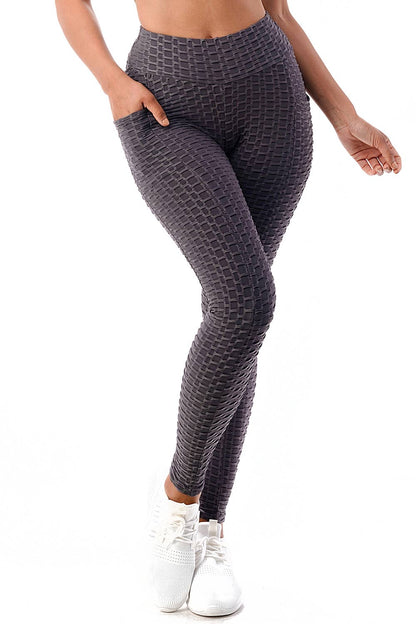 Honeycomb High Waist Butt Lift Leggings