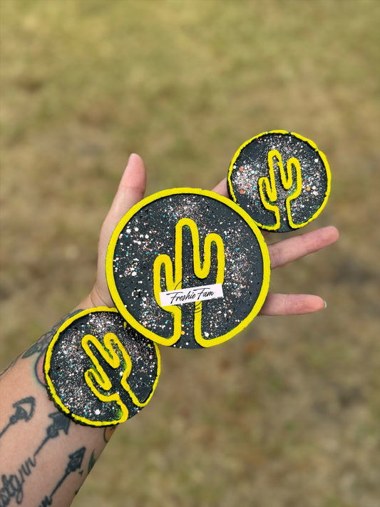 Cactus Round Freshie & Vent Clips set