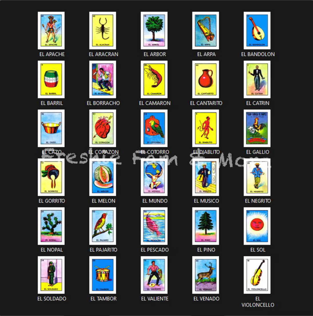 Loteria All 54 Cards Available