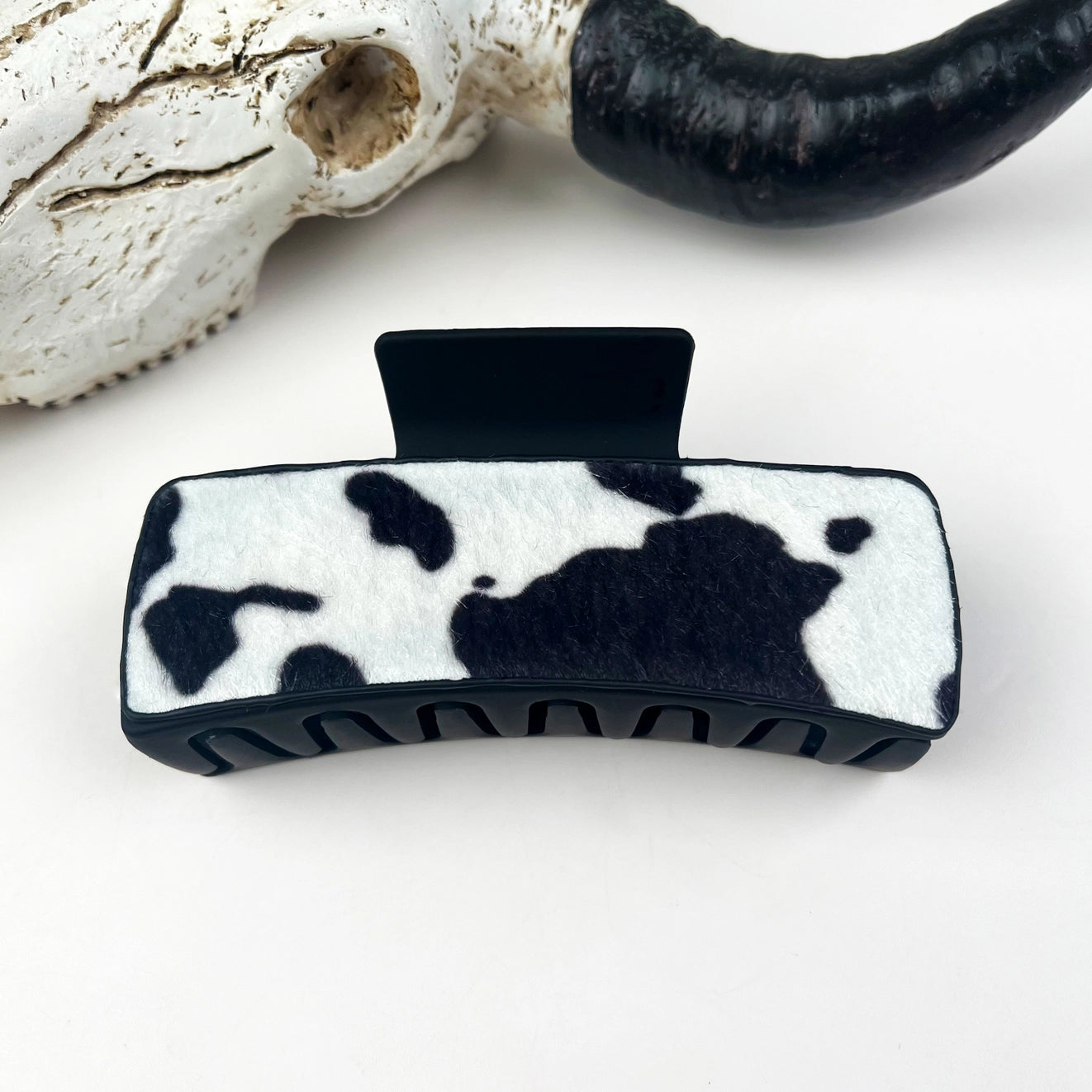 Western Cowboy Vintage Leather Hair Claw Clip