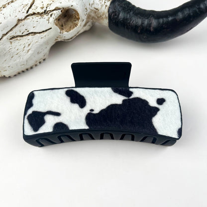 Western Cowboy Vintage Leather Hair Claw Clip