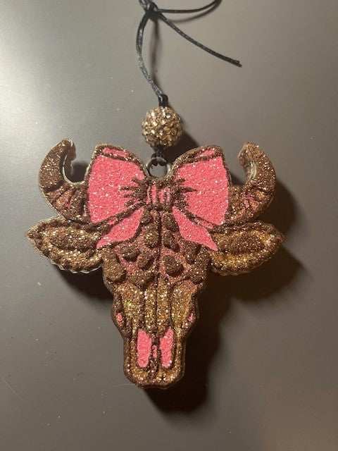 BULL WITH BOW