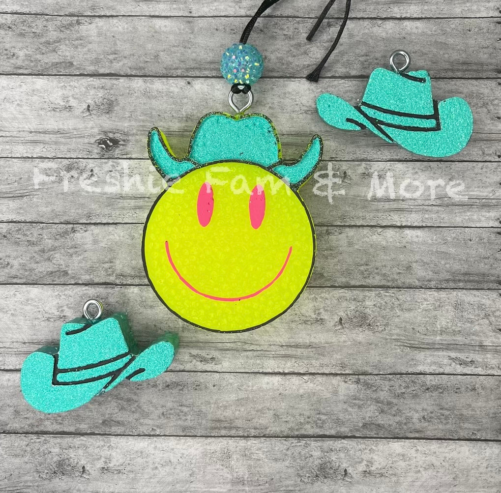 Cowboy Smiley & Vent clip set