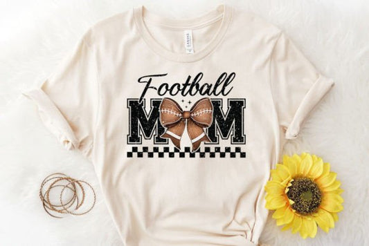 COQUETTE FOOTBALL MOM BOW