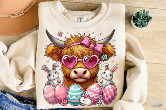 EASTER HIGHLAND COW
