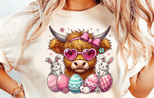 EASTER HIGHLAND COW