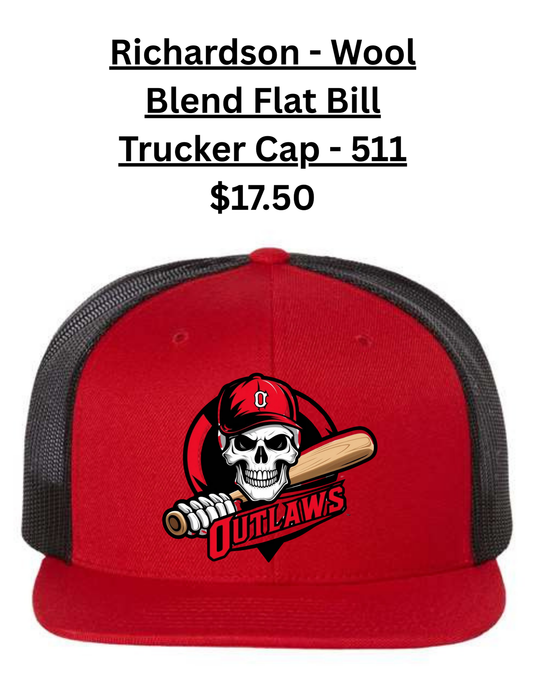 Richardson - Wool Blend Flat Bill Trucker Cap - 511