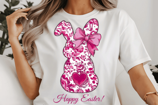 HAPPY EASTER PINK BUNNY