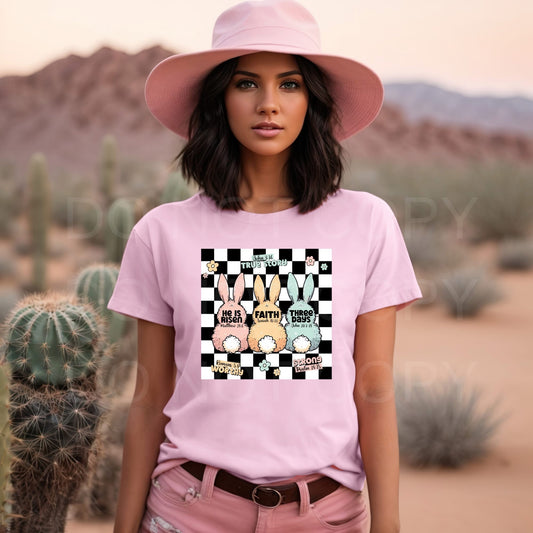 HE IS RISEN CHECKERED