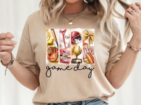 SOFTBALL GAMEDAY BRUSHSTROKE