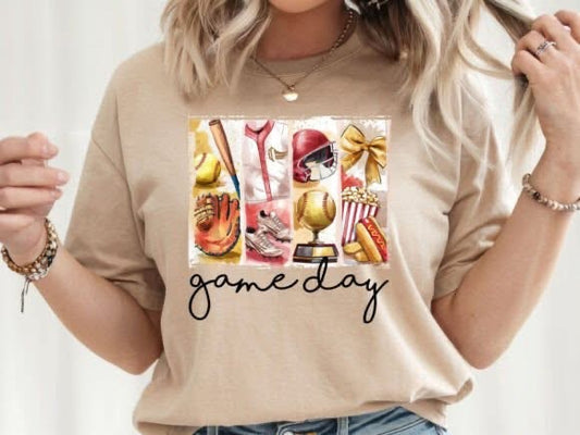 SOFTBALL GAMEDAY BRUSHSTROKE