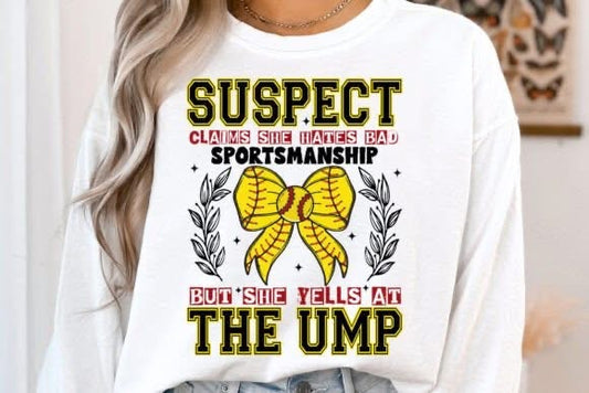 SUSPECT CLAIMS SHE HATES BAD SPORTSMANSHIP