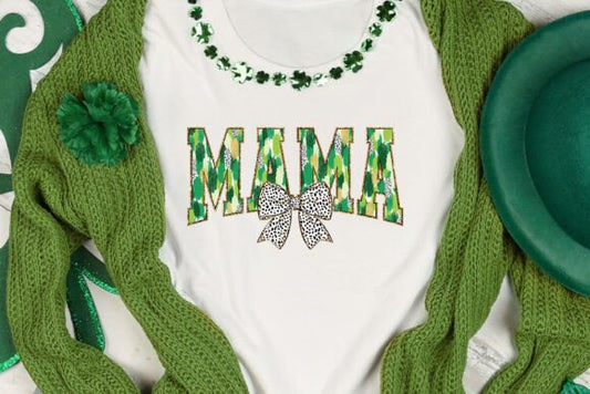 MAMA GREEN BRUSH STROKE
