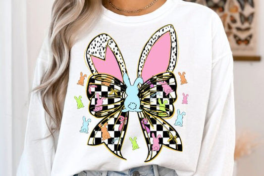 CHECKERED EASTER BUNNY EARS