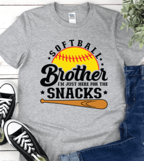 SOFTBALL BROTHER JUST HERE FOR THE SNACKS