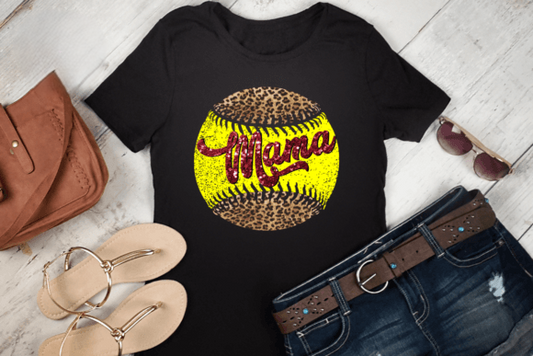 SOFTBALL MAMA LEOPARD