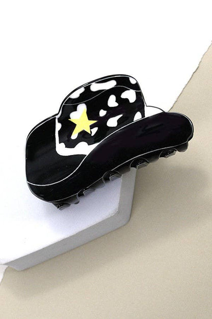 WESTERN COWGIRL HAT HAIR CLAW CLIPS