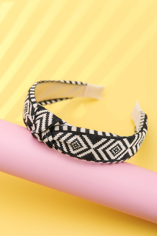 WESTERN AZTEC WIDE KNOTTED HEADBAND