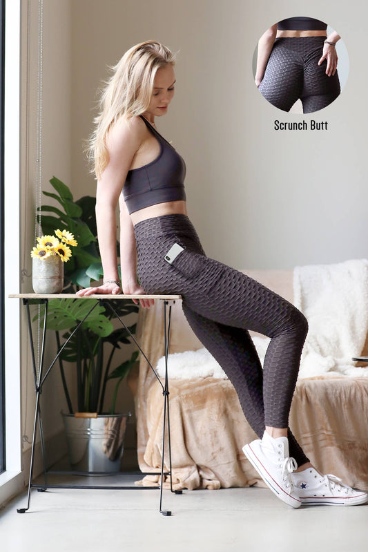 Honeycomb High Waist Butt Lift Leggings
