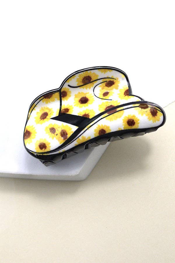 WESTERN COWGIRL HAT HAIR CLAW CLIPS